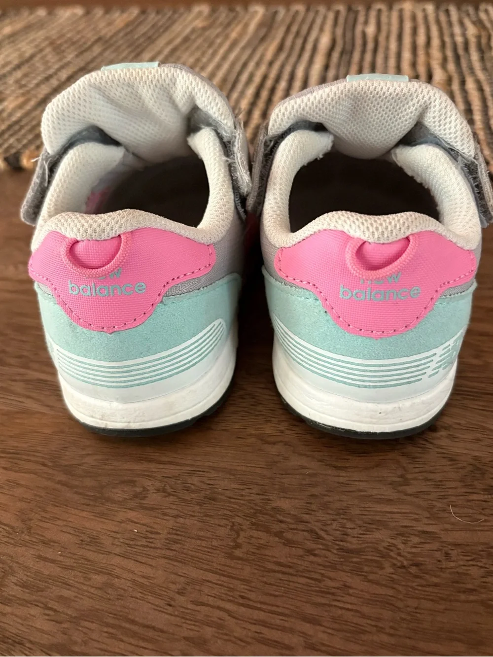 New Balance new-b 515 6.5 wide toddler pink teal gray white sneakers tennis shoe